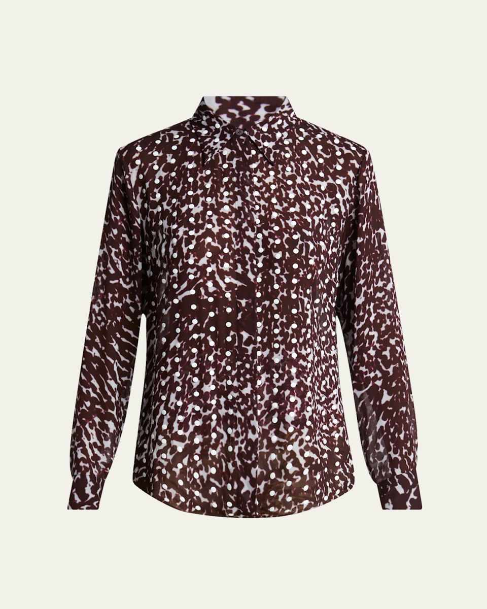 Chowy Polka-Dot Button-Down Shirt